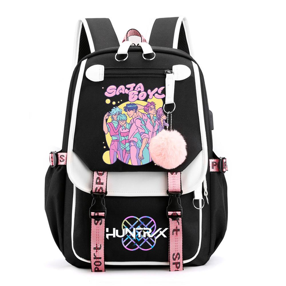 Anime Cartoon K-Pop Printed Backpack Schoolbag for Teenager Student Girl Boy Bookbag Large Capacity Waterproof Travel Bag Kid Gift Rucksak
