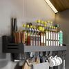 Danle Punch-Free Wall-Mounted Kitchen Storage Rack with Knife Holder