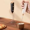 Stainless Steel Milk Frothing Wand with Detachable Whisk Heads Automatic Stirring Function Suitable for Coffee Eggs