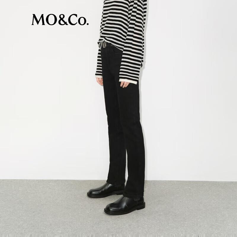 MO&Co. Women's Cashmere Blend Slim Fit Denim Cropped Jeans