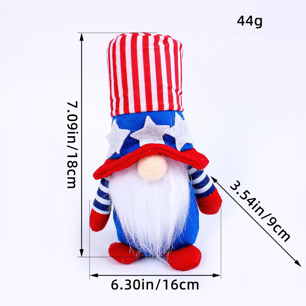 Independence Day Doll Set Collection Holiday Faceless Elderly Decorations Glow Gnome Doll Goblin Ornaments