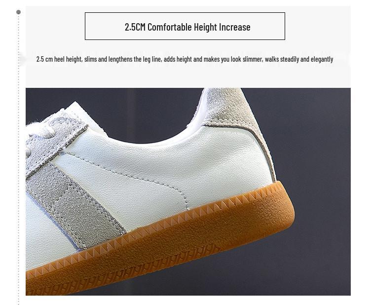 2025 Women's Genuine Leather Sporty Flat Shoes - Versatile, Trendy German Trainer for Spring