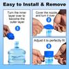 55mm Universal Silicone Water Dispenser Cap For 5 Gallon Bottles Dust Proof Seal Lid Blue