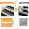 4Pc Edging Stair Treads Polyester TPE Backing Non-Slip Carpet Mats 20x76CM Indoor Stair Runner for Wooden Step Edging Stair Rugs