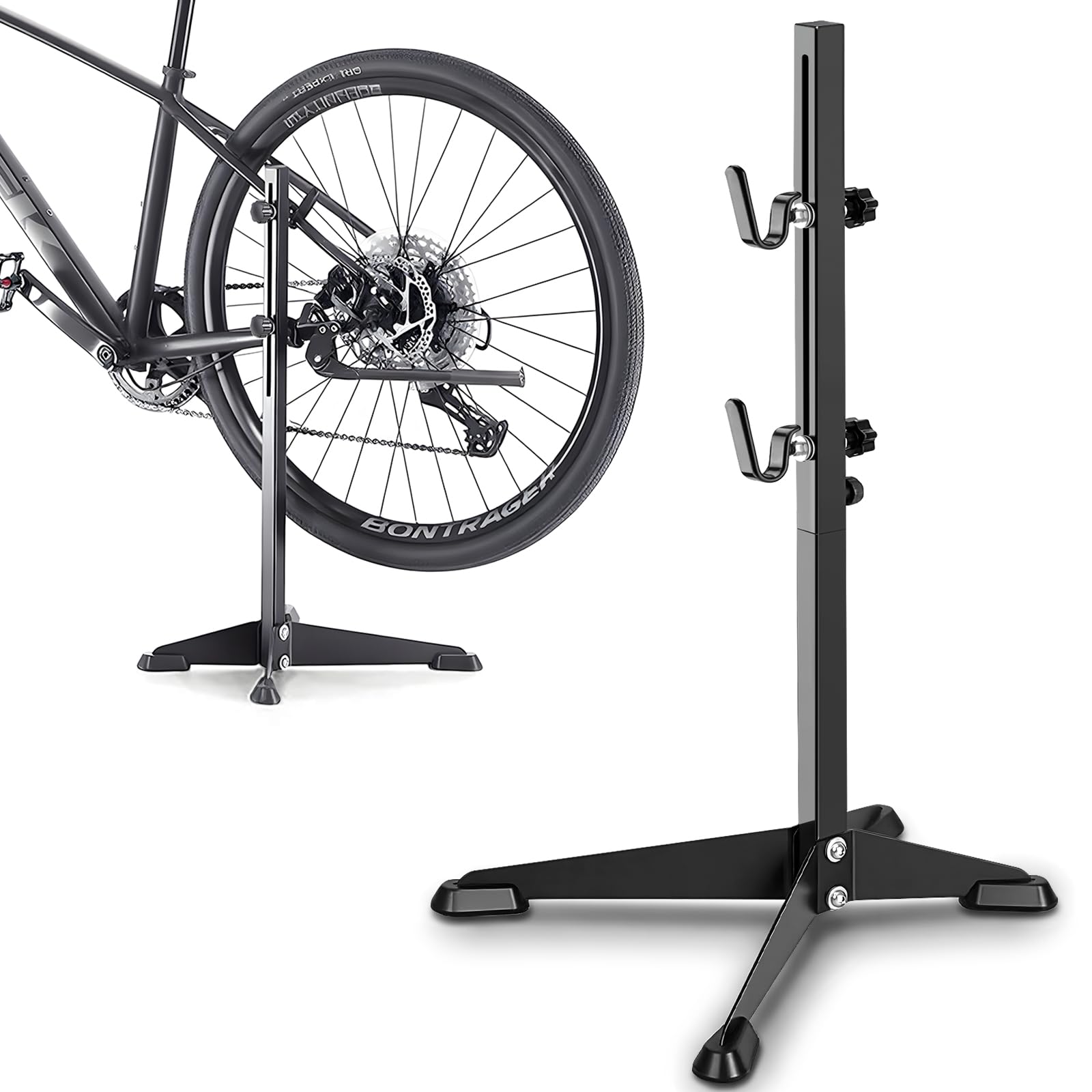KEEVEEK Bicycle Stand, Maintenance Stand, Road Bike Stand, Hook-Type, Stable, Adjustable Height, Suitable for 18-29 inch Bicycles, Rust Prevention, fo