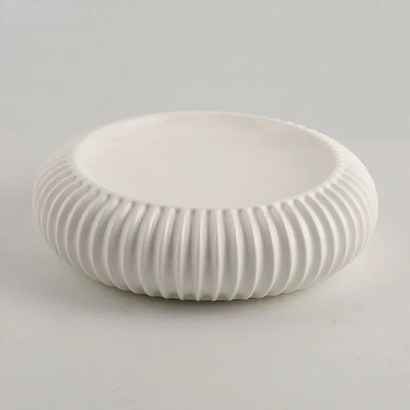 Ceramic Lantern Shaped Dessert Salad Plate, Nordic Hotel Food Decoration, Restaurant Main Course Steak Plates, Household Tablewa