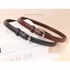 Stylish and Simple Design Belt Korean Version Versatile Small Silver Buckle