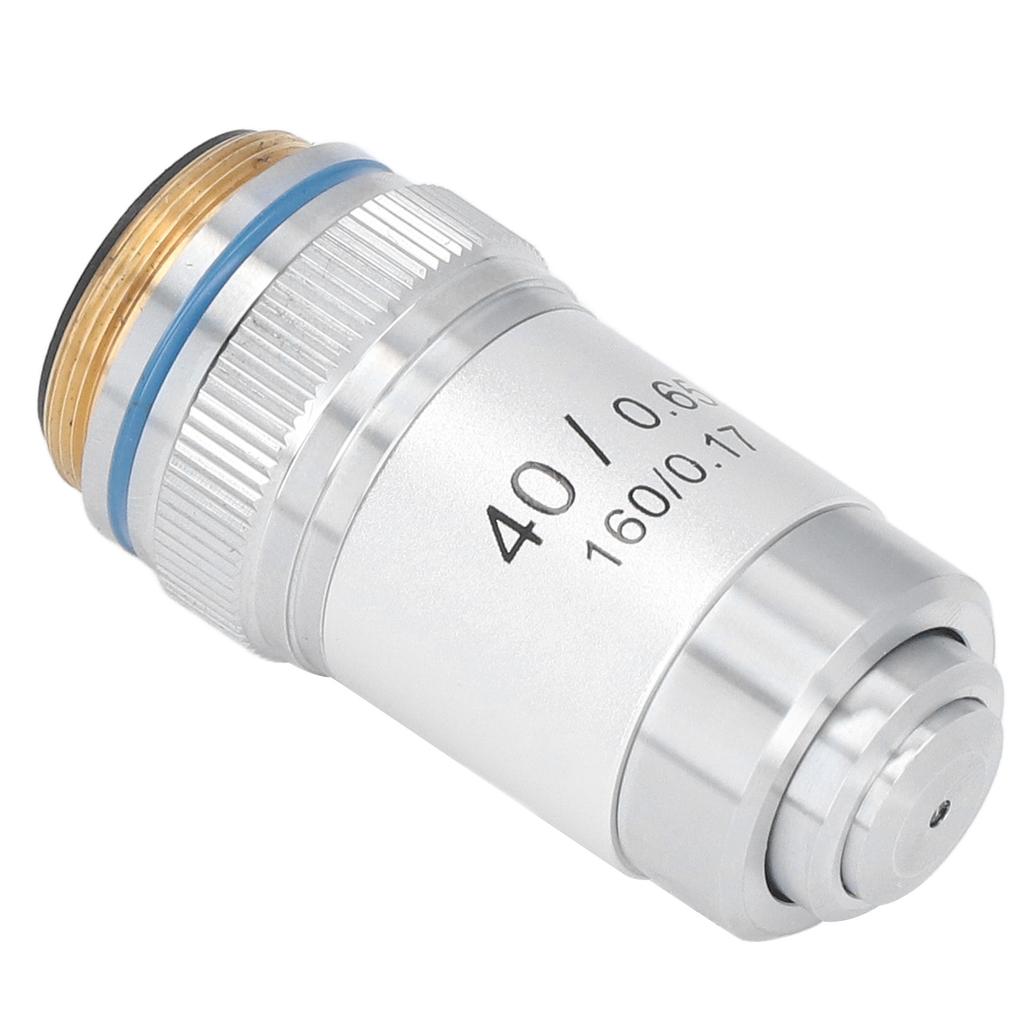 Achromatic Microscope Objective 40X High Magnification 20.2mm Interface Standard RMS Silver