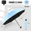 Automatic 60-Rib Folding Umbrella with UV Sun Protection