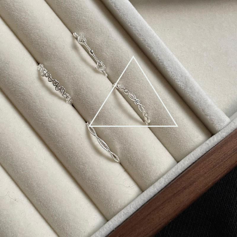 Korean Heart Line Open Ring: Elegant, High-End, Non-Fading Women's Stackable Band