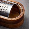 Acacia Wood Cheese Grater with Stainless Steel Storage Slicer Shredder