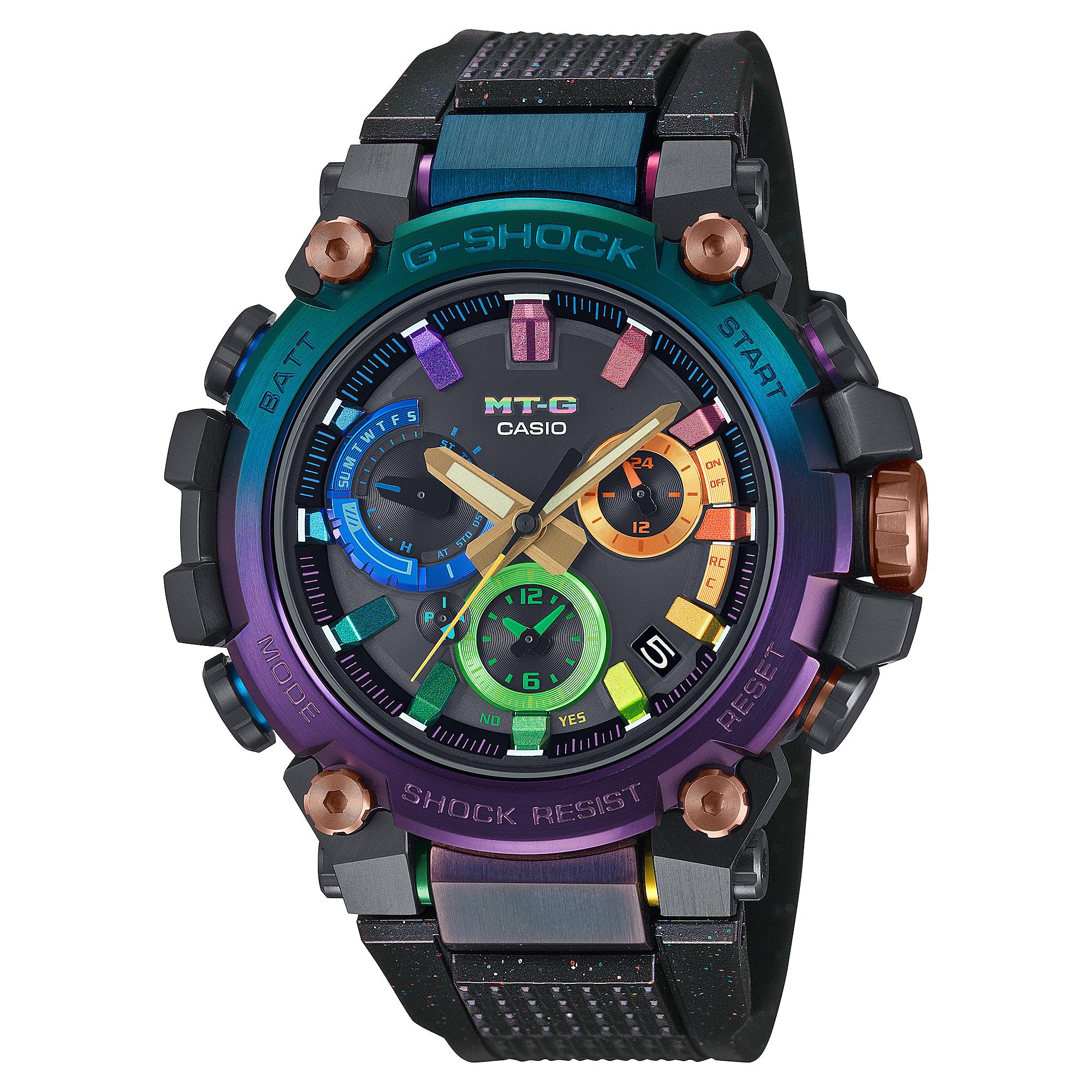

Casio G-SHOCK Men s Stainless Steel 200M Water Resistant Analog Quartz Watch MTG-B3000DN-1A синий