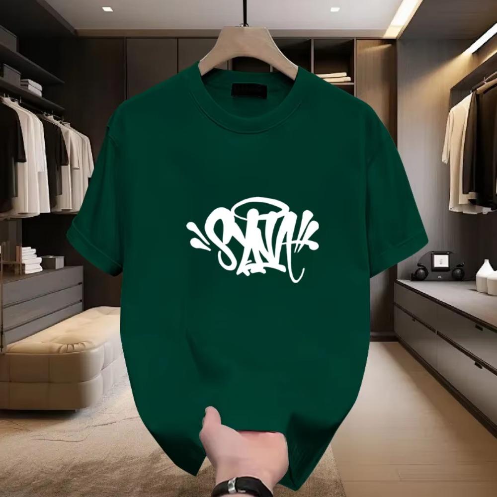 T-shirt Summer Men's T-shirt Fashion Round Neck Short Sleeve Trendy Printed Sports and Leisure  Street Top T-shirt