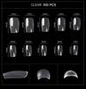 kads 500pcs False Nail Tips French Short Square Fake Nails Manicure Acrylic Nails Full Cover Nails Art Decoration Tools