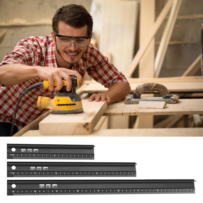 multifunction Aluminum Safe Ruler Aluminum Ruler with Angles Measurement Upgrades for Architects Engineers & Woodworking