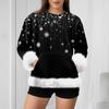 Women's Casual Fashion Christmas Retro Print Long-Sleeve Sweatshirt