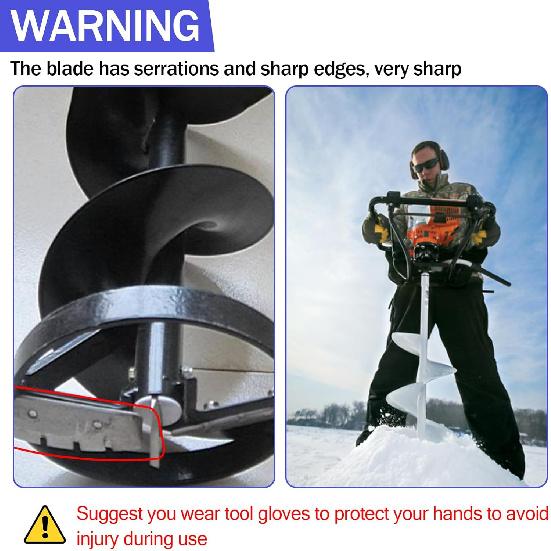 Ice Auger Blades 28340 for Eskimo Quantum 8 Inch Hand Ice Augers Blades (with Bolts Nuts
