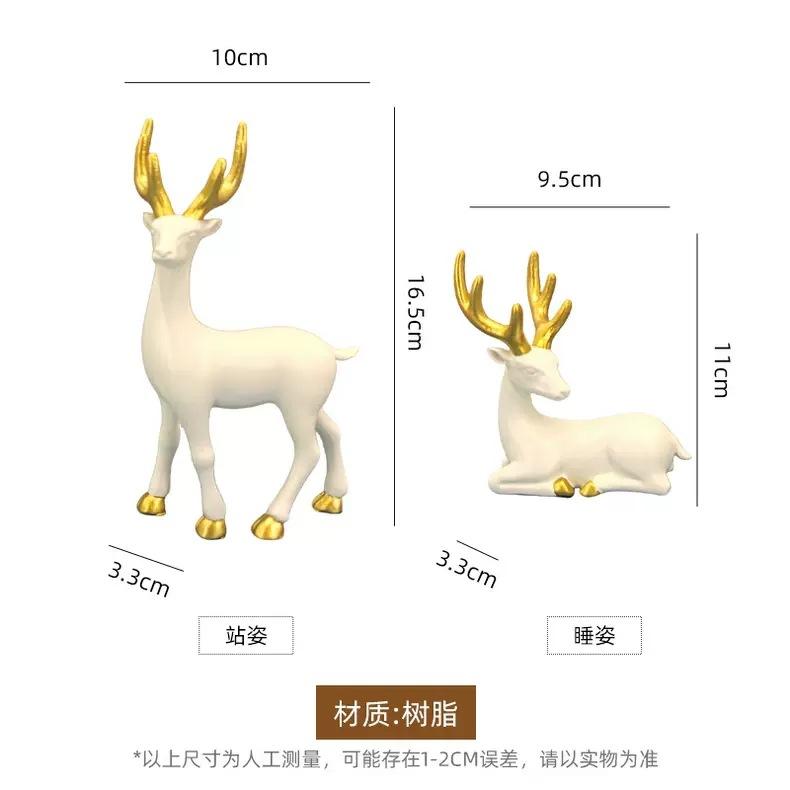 Nordische Licht Luxe Eland Rendier Beeldjes Woondecoratie Moderne Woonkamer TV-meubel Wijnkast Tafelblad Herten Beeldjes Ornamenten