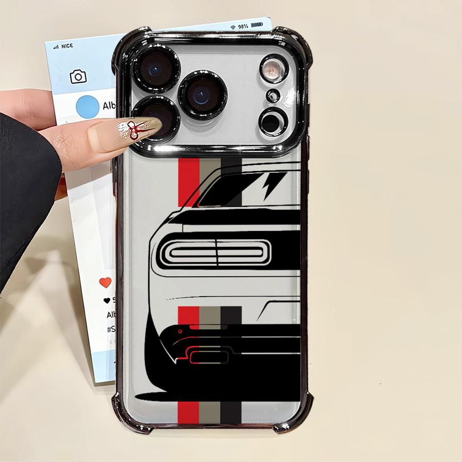 Soft Cover Case for iPhone 16 15 14 Plus 17 Air 13 12 11 Pro Max 16e COOL Car