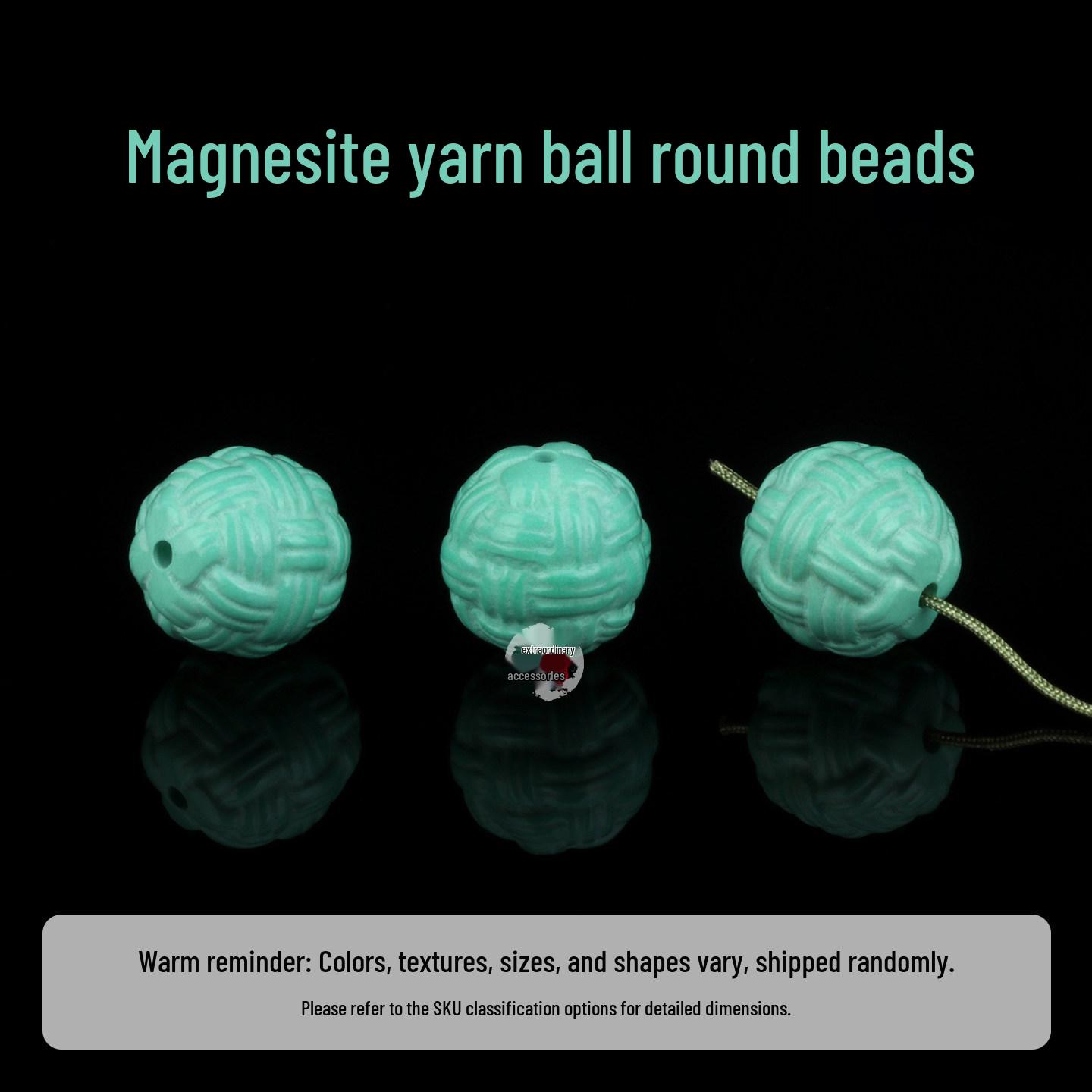 Magnesite Hydrangea Round Beads for Jewelry Making - DIY Bracelet Necklace Buddhist Cultural Accessories