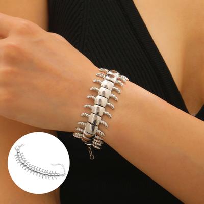 Bracciale da Uomo Lunghezza Catena Regolabile Vestibilità Comoda Design con Inserto Stile Punk Bracciale Uomo Donna