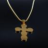 Saint Benedict Cross Necklace Stainless Steel Gold Color Religious Jesus Necklaces Catholic Jewelry colier homme NXH39S02