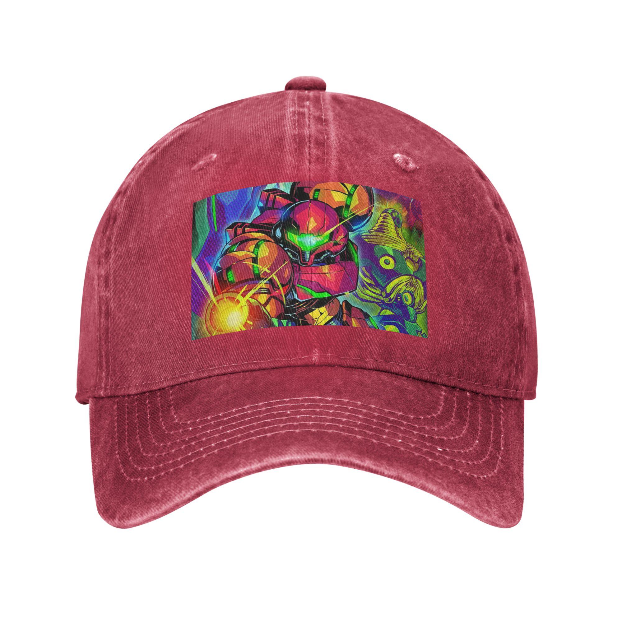 Metroid II Return Of Samus Denim Cap Casual Baseball Caps Adjustable Hat Summer Unisex Baseball Hats One Size