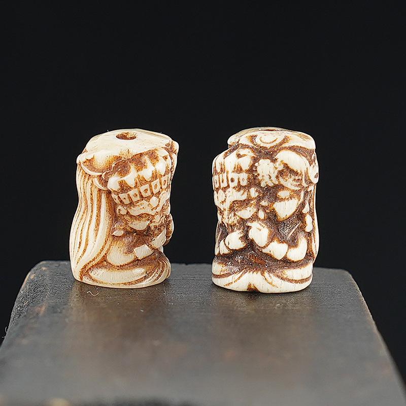 Tibetan Buddhism Pendant Necklace: Cow/Camel Bone Bead DIY Jewelry Accessory