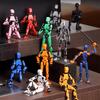 DIY Luminous T13 Multi-Jointed Movable Shapeshift Robot 3D Printed Mannequin Lucky Robot and Dog Action Figures Toys Kids Gifts