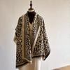Women Winter Warm Leopard Printed Faux Cashmere Scarf Fashion Winter Cold-Proof Shawls And Wraps