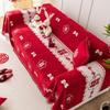 Hochzeitsfeier Roter Sofabezug Sofakissen Universal Ganzjahreszeit Vollbezug Hochzeitszimmer Dekoration Bezug Decke Hochzeit