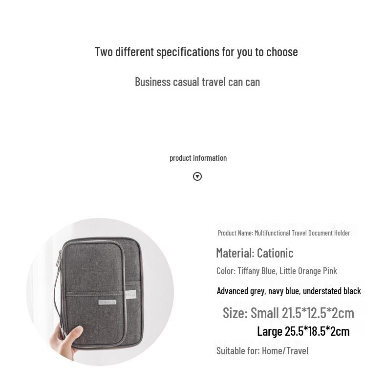 Wasserdichte Tragbare Flugzeugtasche mit Kartenhalter - Multifunktionaler Reise-Pass-Organizer