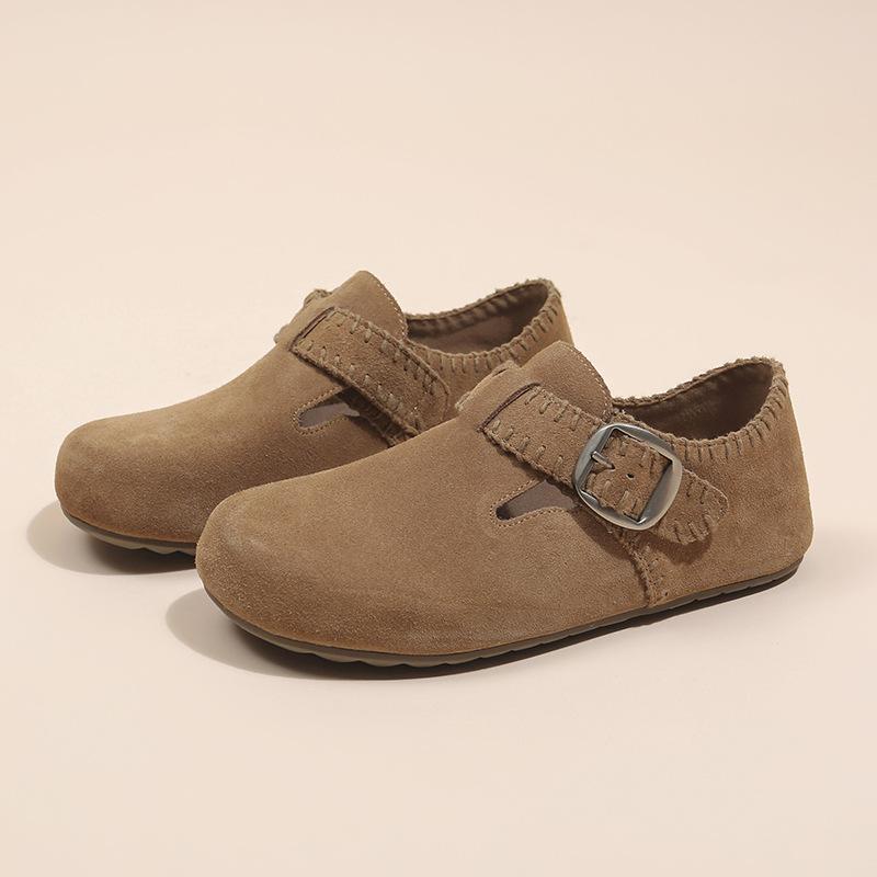 Retro flat bottom women's spring new versatile fashion one-pedal casual toast single shoes