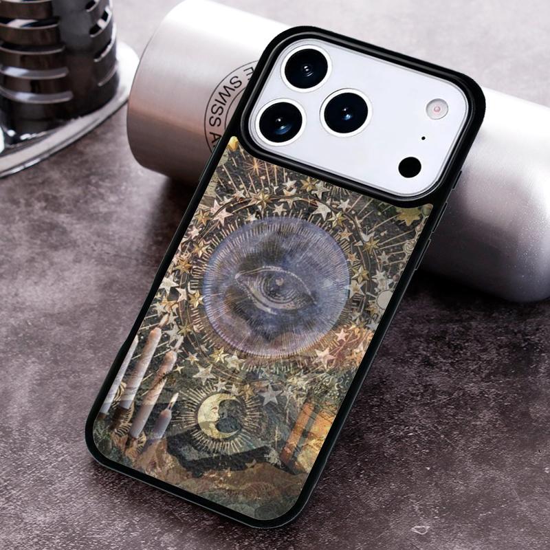 

Occult Witchcraft Moon Gothic Witch Bumper Phone Case for iPhone 17 16 15 Pro Max Air 14 13 12 11 Plus Shockproof Capa Cover iPhone 16 Pro Max