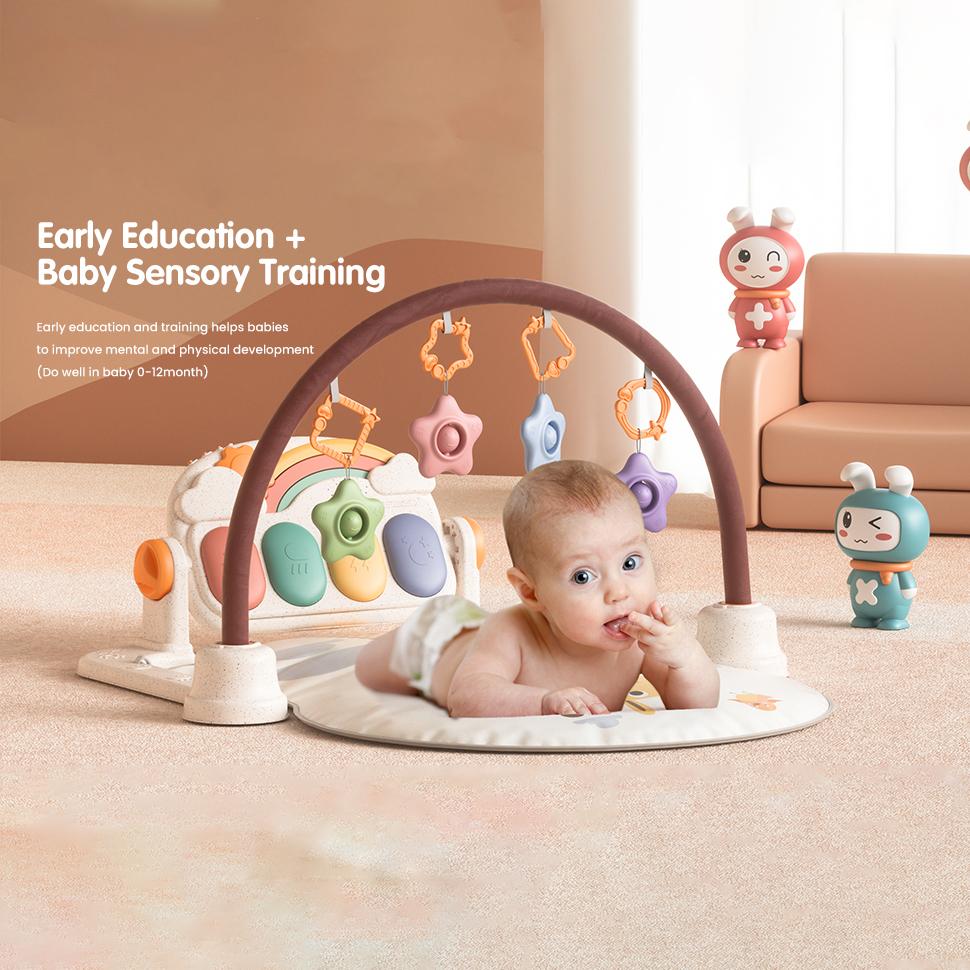 TUMAMA Kick and Play Piano Baby Gym,Baby Activity Play Gym,Early Development Playmats Toy Christmas Gifts for Babies and Newborn Boys Girls