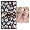 Embossed Flower Nail Sticker Self-adhesive 5D Art Embossed Nail Stickers Flower