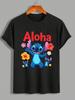 Disney Printed Women's Men's T-shirts A Regular Pure Cotton T-Shirt In A Summer Casual Style Tee Unisex Men Clothing Y2k Clothes