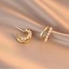Elegant 2023 S925 Sterling Silver Pearl C-Stud Earrings: Fashionable & Versatile