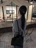 Women's Solid Color Cashmere Knit Sweater - Round Neck, Drop Shoulder, Loose Fit, Versatile Korean Style