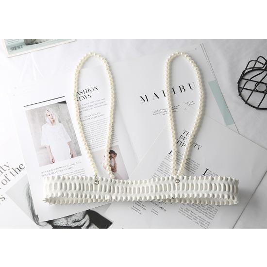 Pearl Belt Accessories Women'S Decoration With Dress Shirt Strap Chain Vest