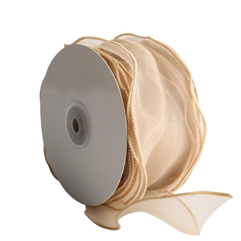 6cm Flower Packaging Ribbon Fishtail Ribbon Bouquet Ribbon Ribbon Color Ribbon Wave Copy Edge Decorative Chiffon Ribbon Bow DIY Flower Handmade