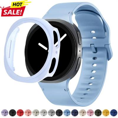 Custodia+Cinturino in Silicone per Samsung Galaxy Watch 8 44/40mm Cinturino Sportivo Sostituzione Polso Correa Braccialetto per Galaxy Watch 8 Classic