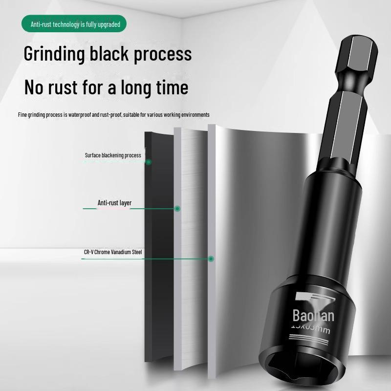 8mm Hex Magnetic Sleeve Screwdriver Head for Disassembly and Installation