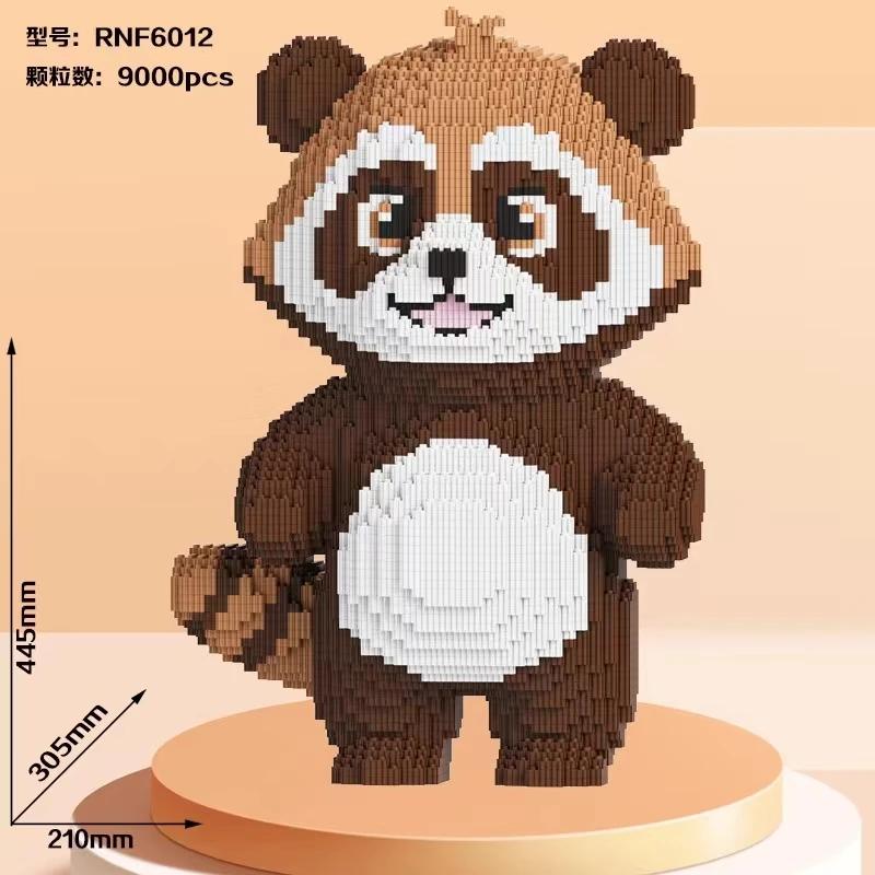 Giant Panda Building Blocks Cute Little Panda Small Particle Children's Puzzle Assembly Toys Birthday Gift Ornament