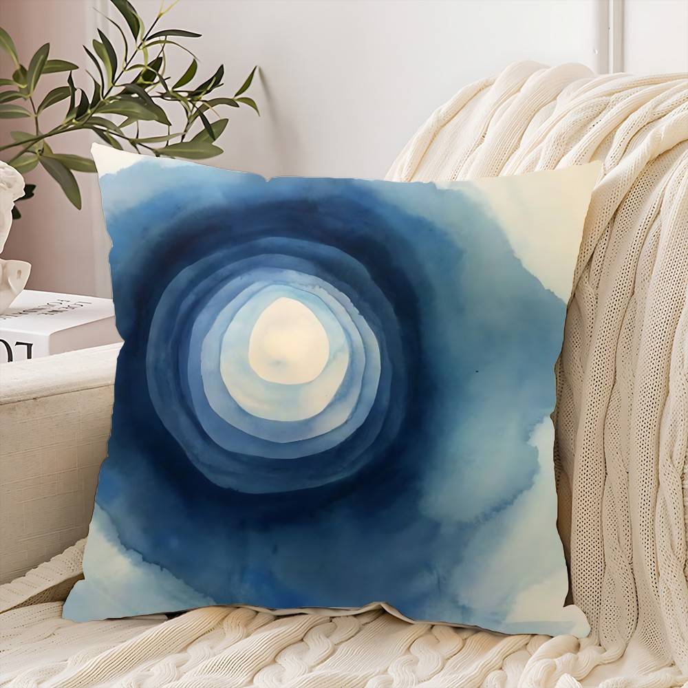 Blue Nordic Geometric Pillow Case Cushion Cover Soft Cute Throw Pillow Case For Car Sofa Pillowcase Polyester With Zipper