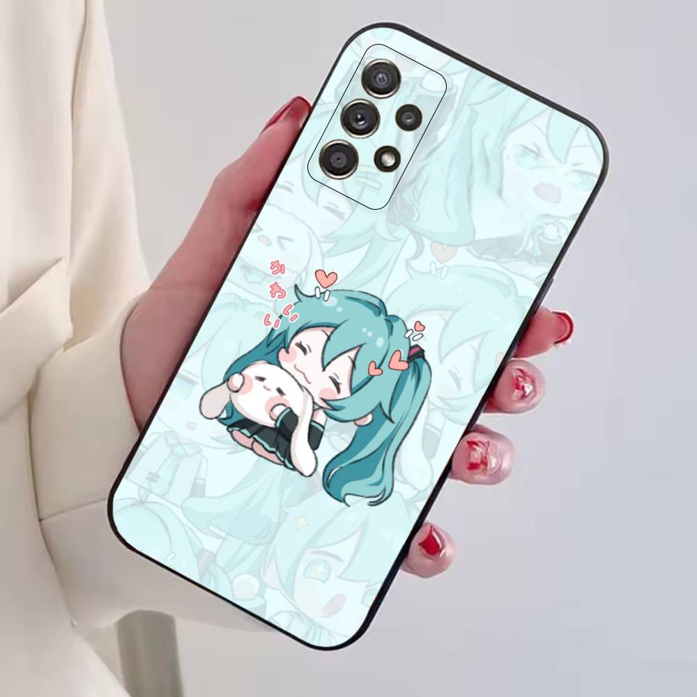 Cartoon Anime H-Hatsunes MIku Phone Case For Samsung S25,S24,S21,S22,S23,S30,Ultra,S20,Plus,Fe,Soft Silicone Black Cover
