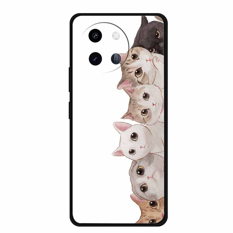 3D Lovely Cute Case For Vivo Y38 Y200i Y200T T3X Soft TPU Silicone Bumper Protector Relief Flower Emboss Phone Cover Funda Capa