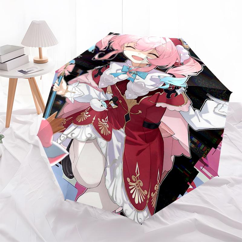 1 Stück Outdoor-Schirm mit Anime-Charakter-Design - Automatisches Öffnen/Schließen, Tragbares 3-fach faltbares Design, 8-Speichen-Eisenrahmen - Perfektes Geschenk für Fans, T
