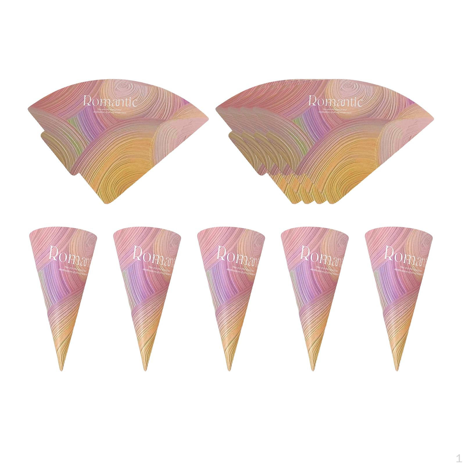 

10 штук Весільний конус для конфетті Папір для загортання квітів DIY Вироби Пелюстка для Style B