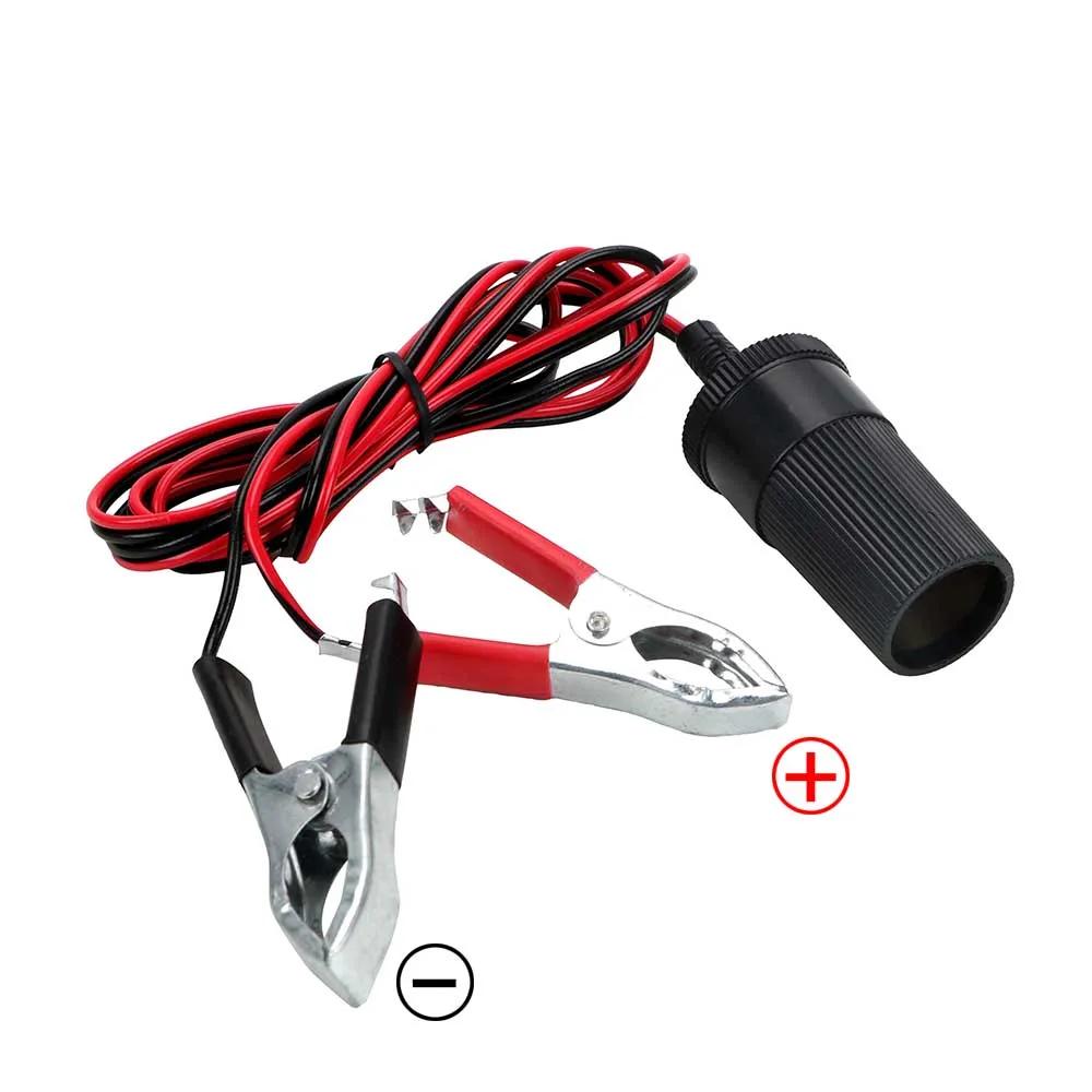 Grampo de terminal de bateria de carro 12V, clipe de soquete de bateria fêmea, adaptador de acendedor de cigarro, acessórios de motocicleta e caminhão